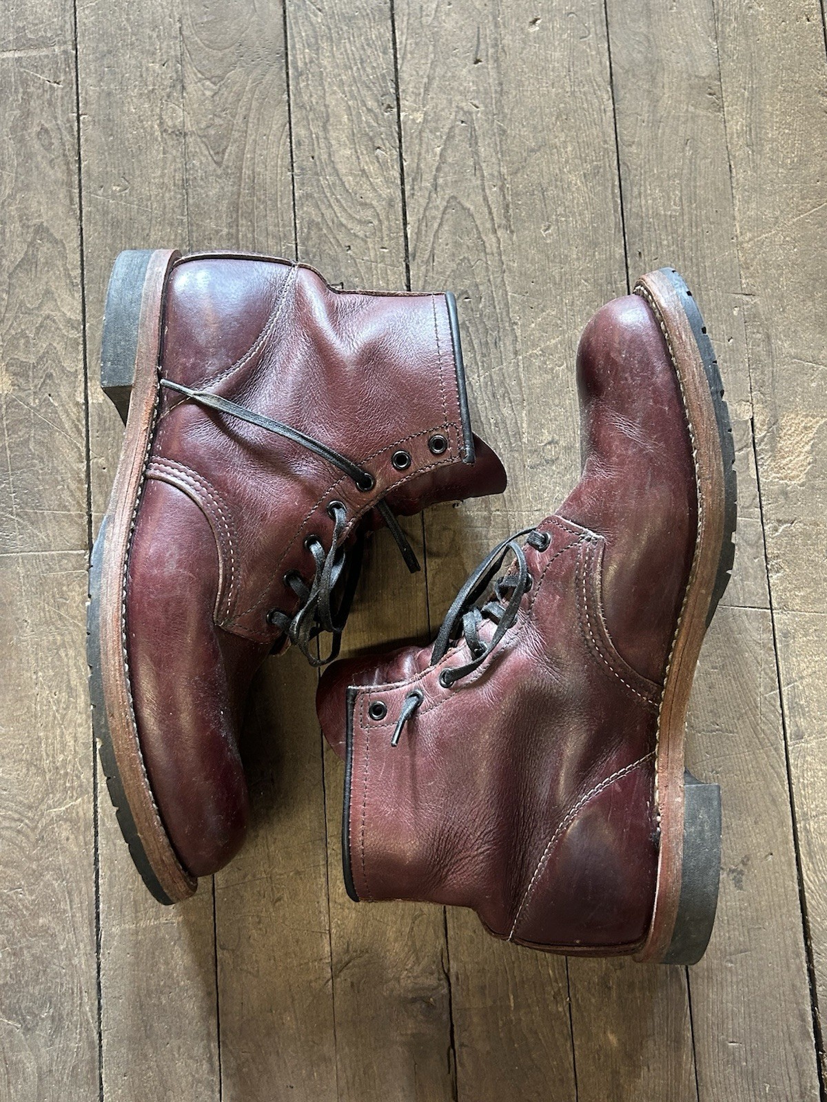 Red Wing Heritage Beckman Black Cherry Leather Boots Size 9.5 9011 Made In USA