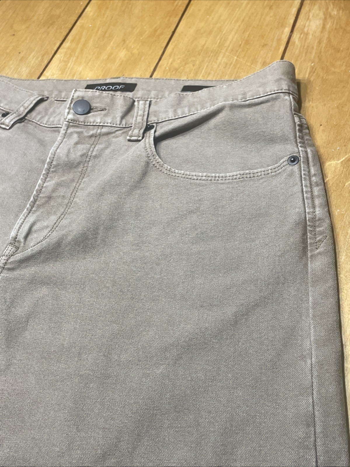 Proof Rover Pants Mens Size 31×28 Straight Canvas Stretch Huckberry Beige Khaki