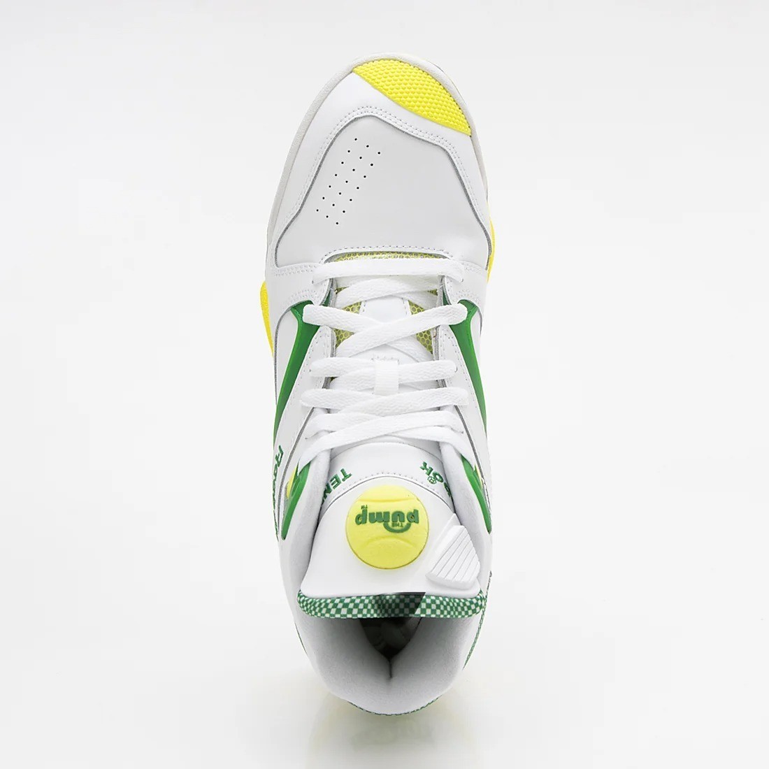 Reebok 116693 100203282 COURT VICTORY PUMP White/Green Natural Leather 5-13in