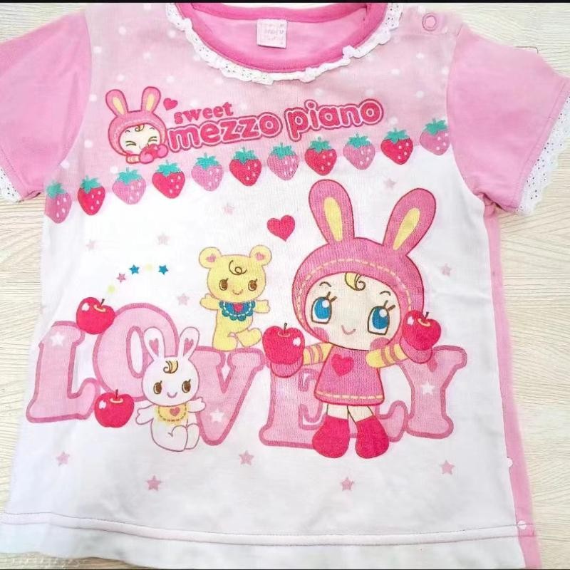Japanese Sweet Kawaii Cartoon Polka Dot Print T-shirt Women Loose Casual