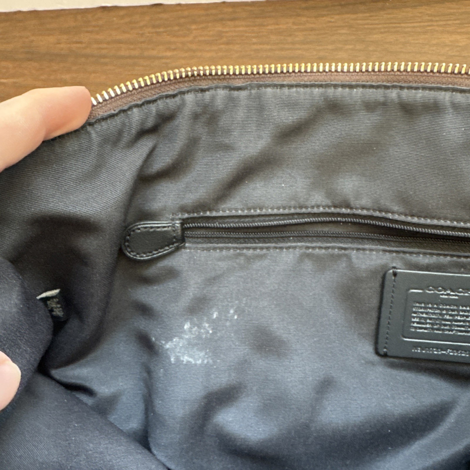 Coach Ava Chain Tote Signature Canvas Brown/Black Authentic Leather J1723-F23526