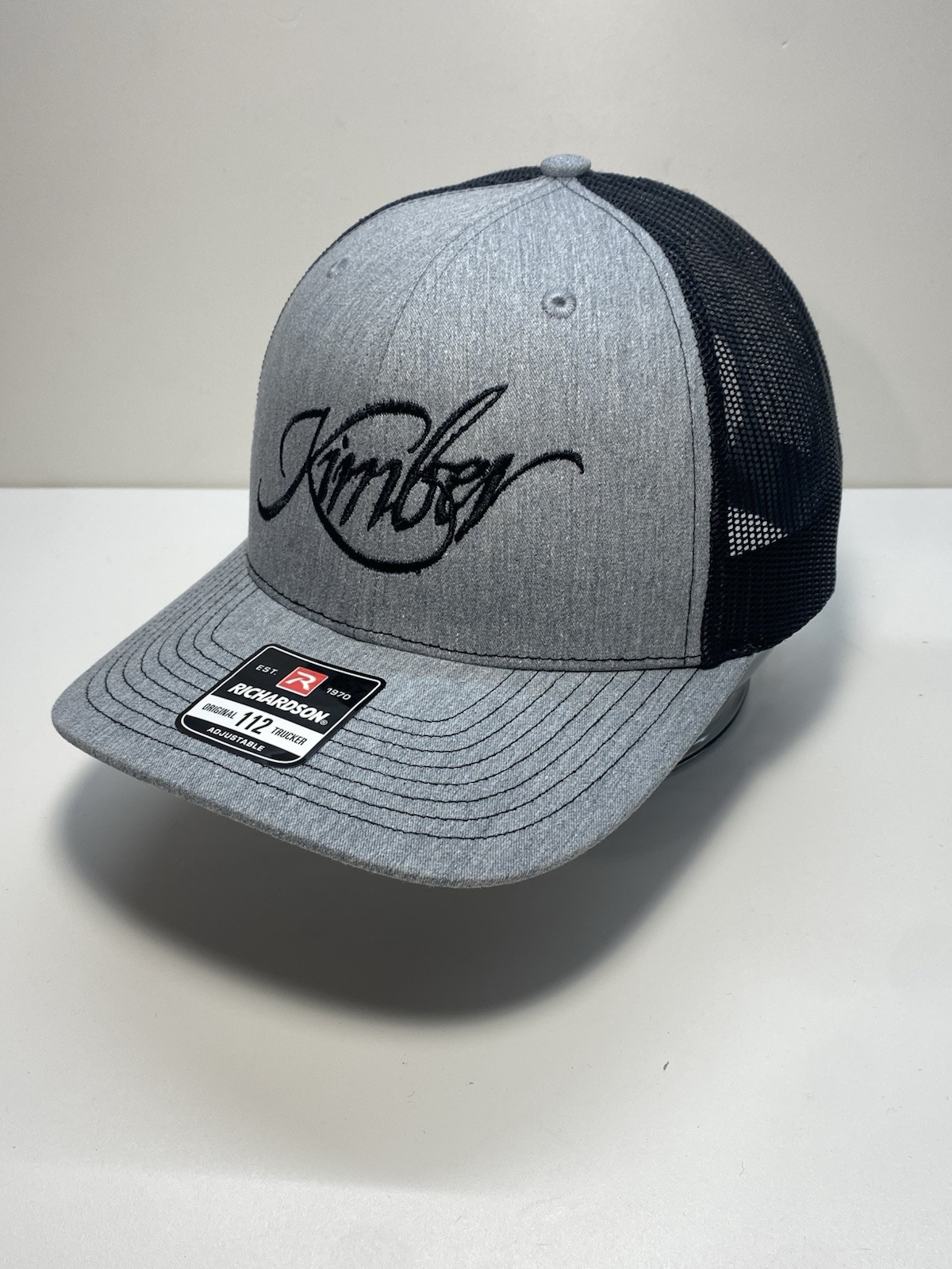 🔥Kimber Guns Firearms Logo Gray/Black Mesh Richardson SnapBack Hat.