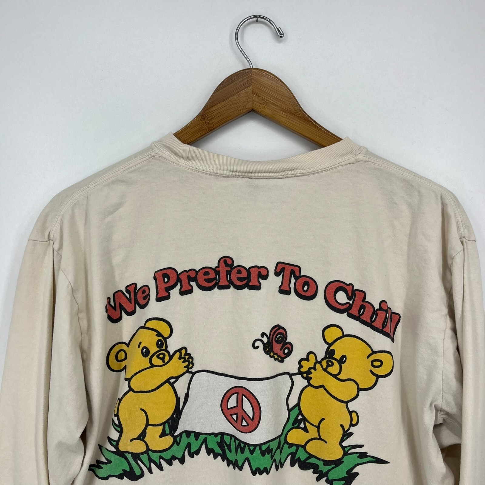 KO Cody Ko Merch T-Shirt Men’s Size L Beige We Prefer To Chill Distressed