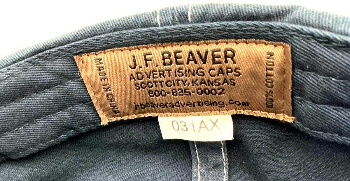 J.F. Beaver Adjustable Strapback Dad Hat Cap Kinsley Feeders Blue Cattle Farming