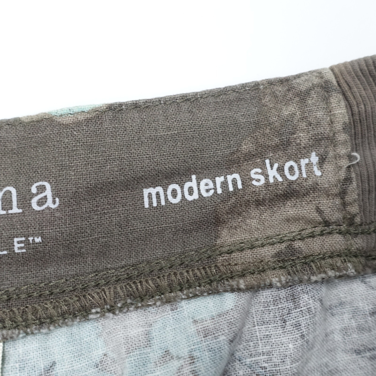 Sonoma Life Style Modern Skirt Skort Women 10 Brown Floral High Waisted 2-Button