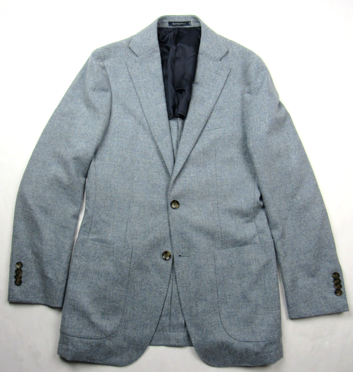 Suitsupply Havana Patch Light Blue Solbiati Half Lined Men’s Sport Coat 38L Slim
