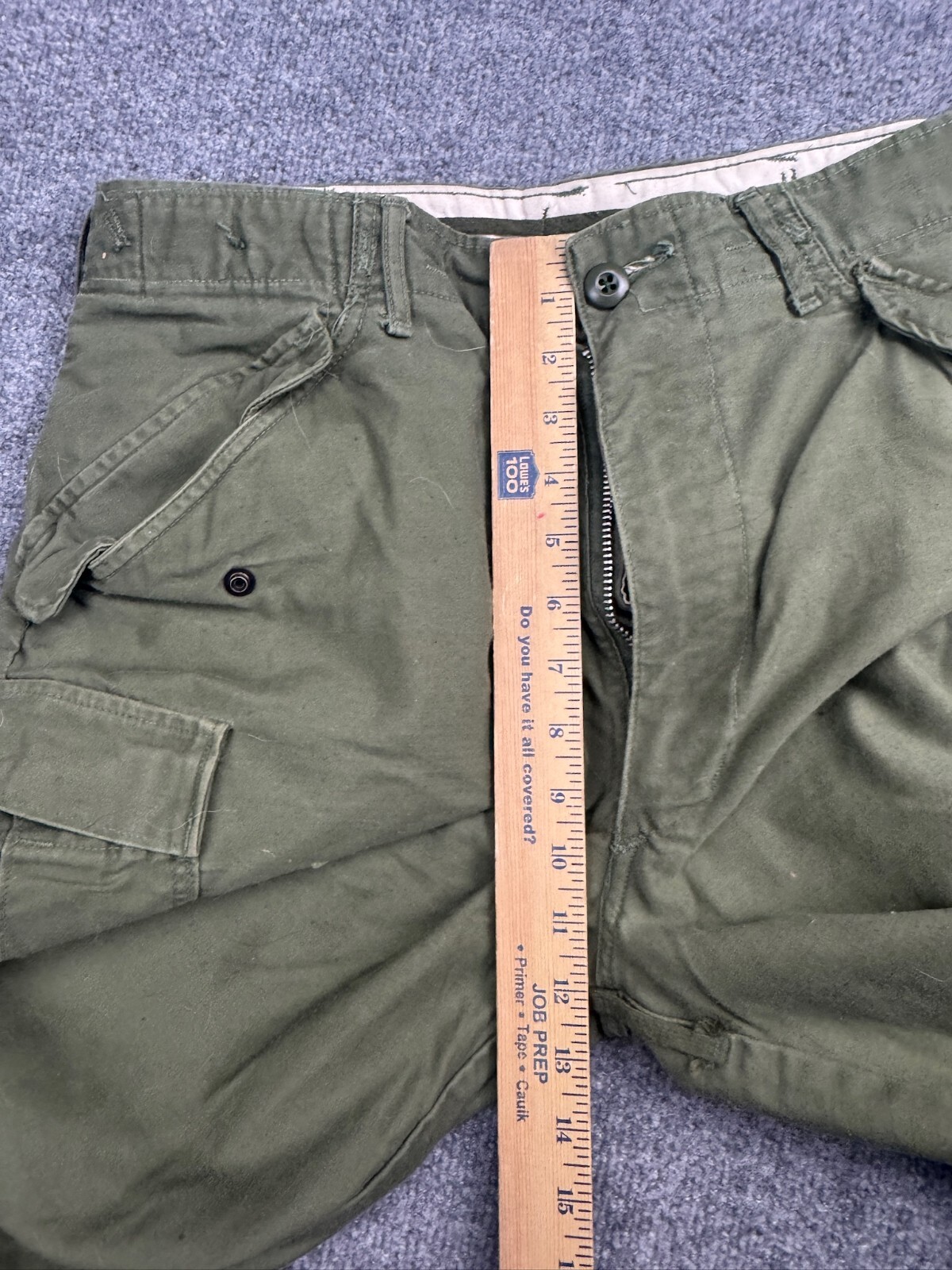 Vintage Army 70s Winfield M-65 Military Trousers Men’s 33×28 Green Canvas Cargo