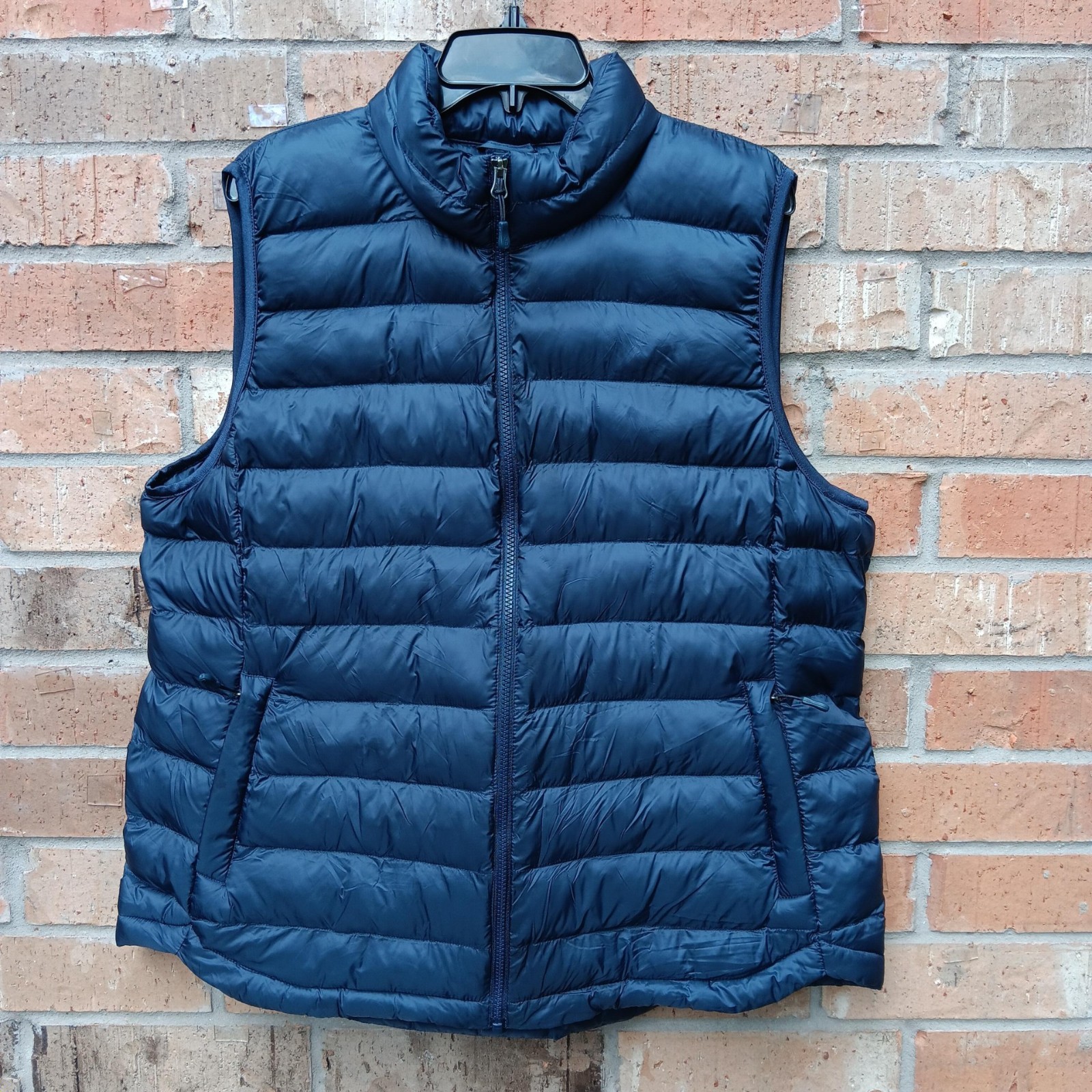 32 Degrees Heat Ultra-Light Packable Puffer Vest Mens Full Zip Navy Size XXL