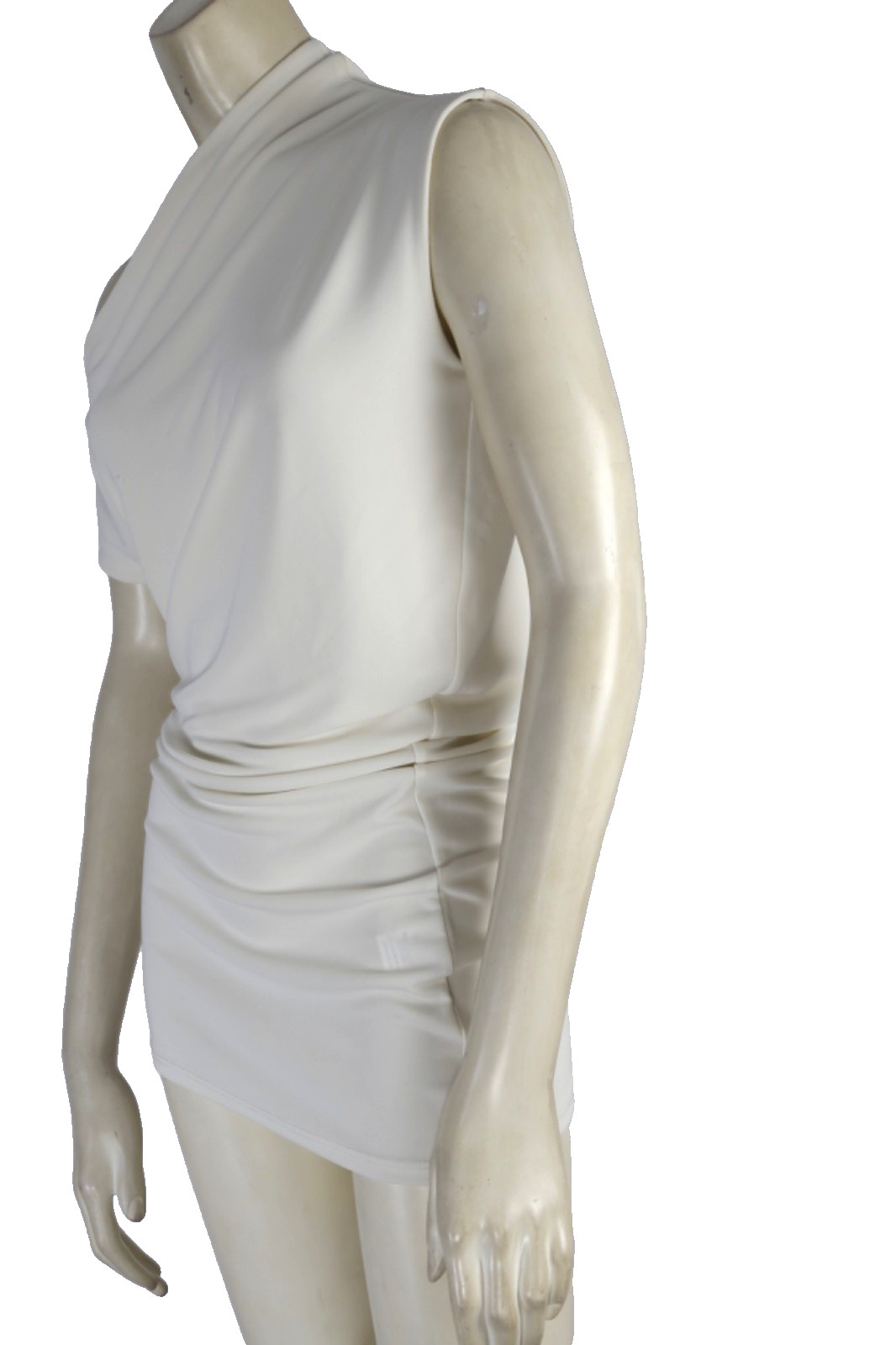Kallmeyer Ivory Stretch Drape Dress Womens Elegant Luxury Wedding Guest Size S