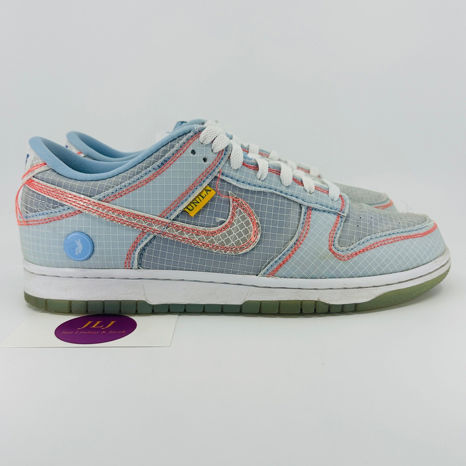 Nike Men’s Dunk Low x UNION LA Passport Pack ‘Argon’ Sneakers DJ9649-400 Size 8