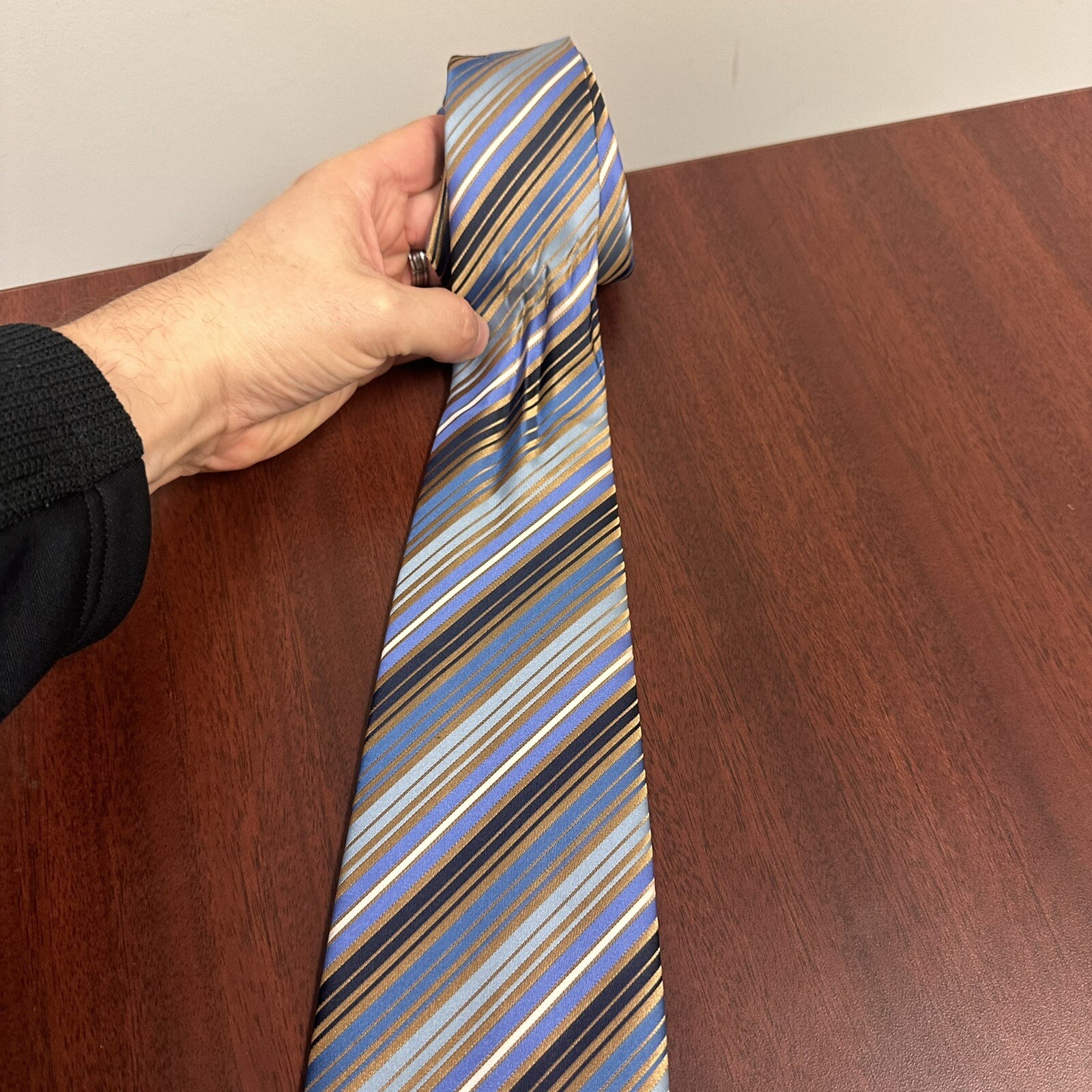 Ermenegildo Zegna Tie Striped Mens Multicolor Business See Details