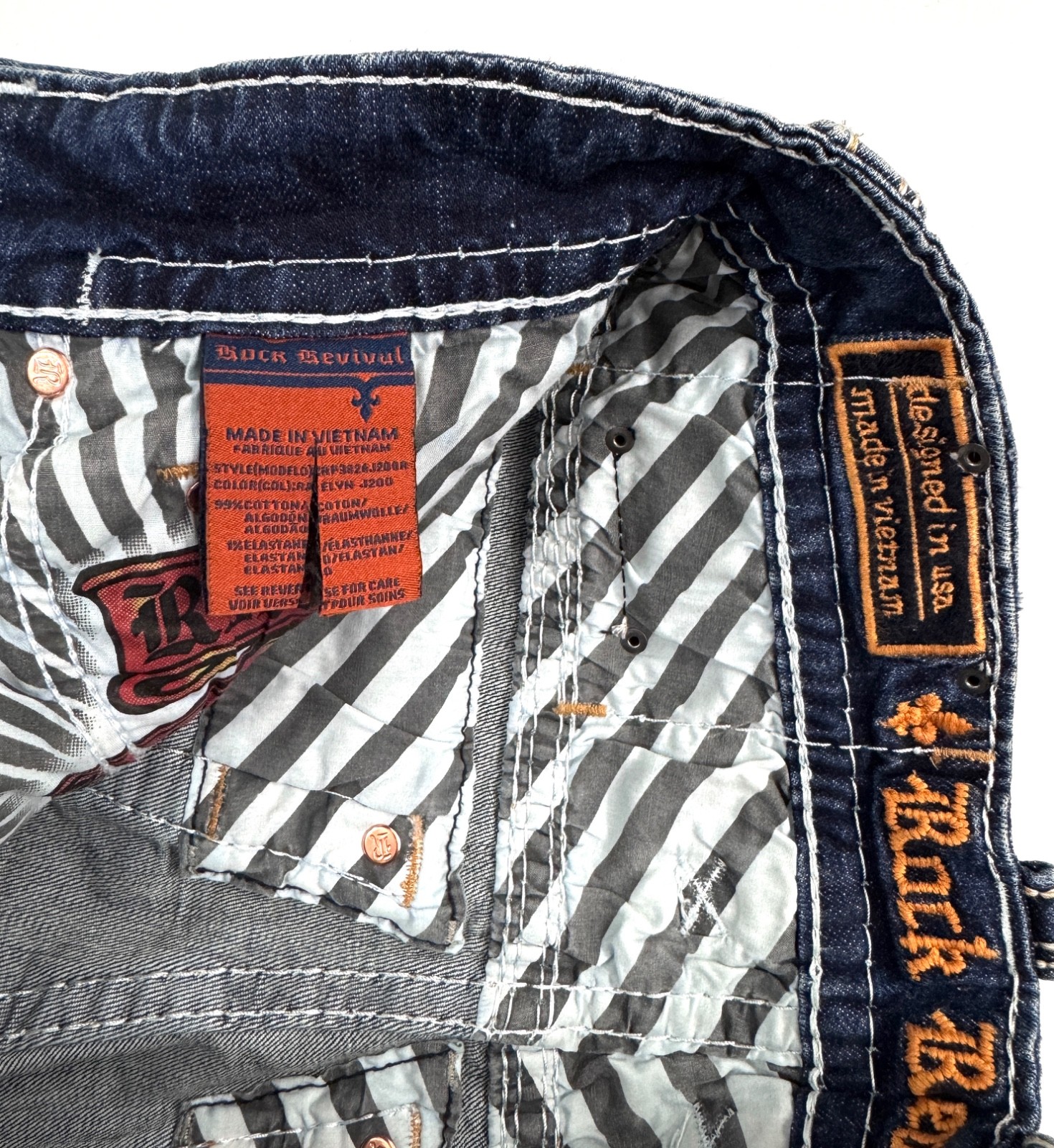 Rock Revival Raelyn Straight Distressed Blue Jeans Mens 29 – 38