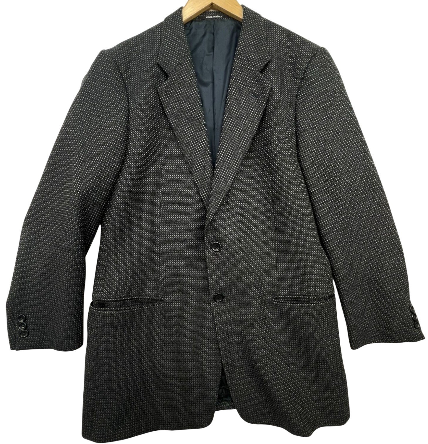 Armani Collezioni Saks Fifth Ave Mens Wool 2 Button Blazer Sz 42R Charcoal Gray