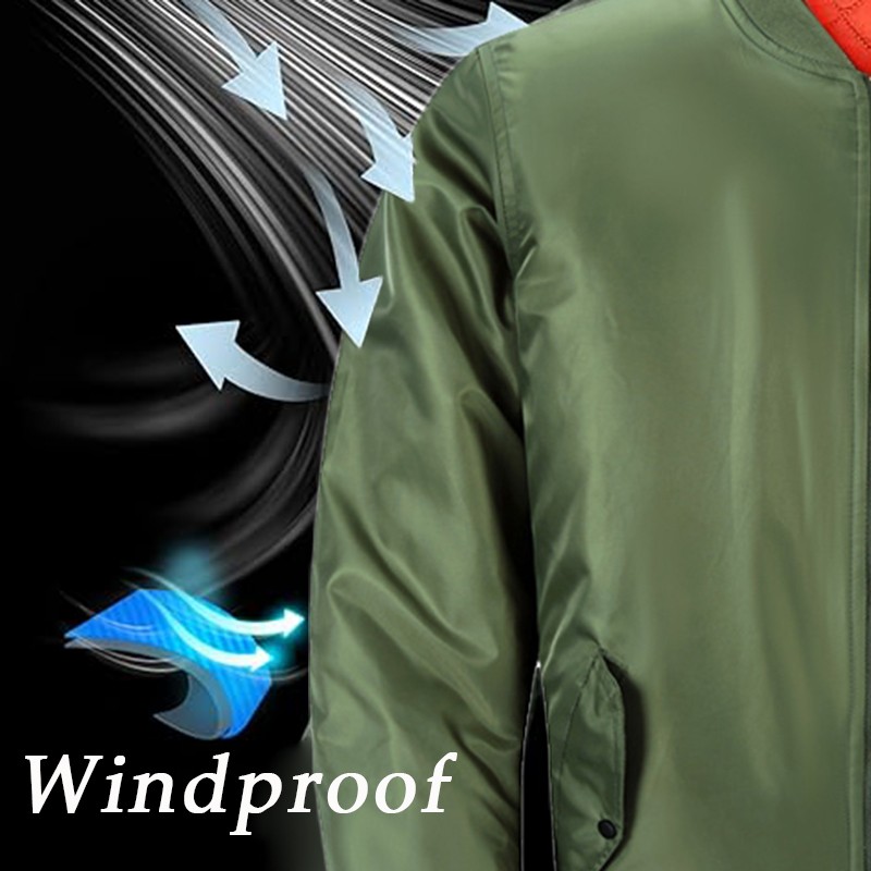 Heavy Weight Men’s Full Zip MA-1 Flight Bomber Jacket – Outerwear Coat