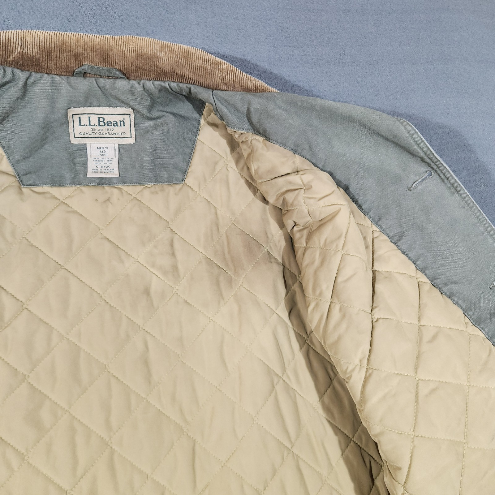 LL Bean Barn Chore Jacket 0 WY20 Field Coat Thinsulate Quilted Lining Men’s L