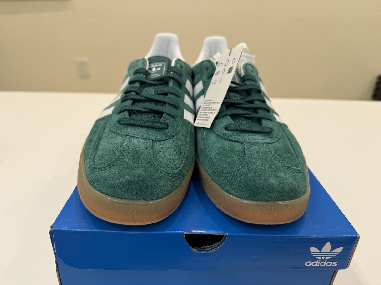 adidas Gazelle Indoor Collegiate Green Gum JI2062 Ship Now Brand New US Men Sz