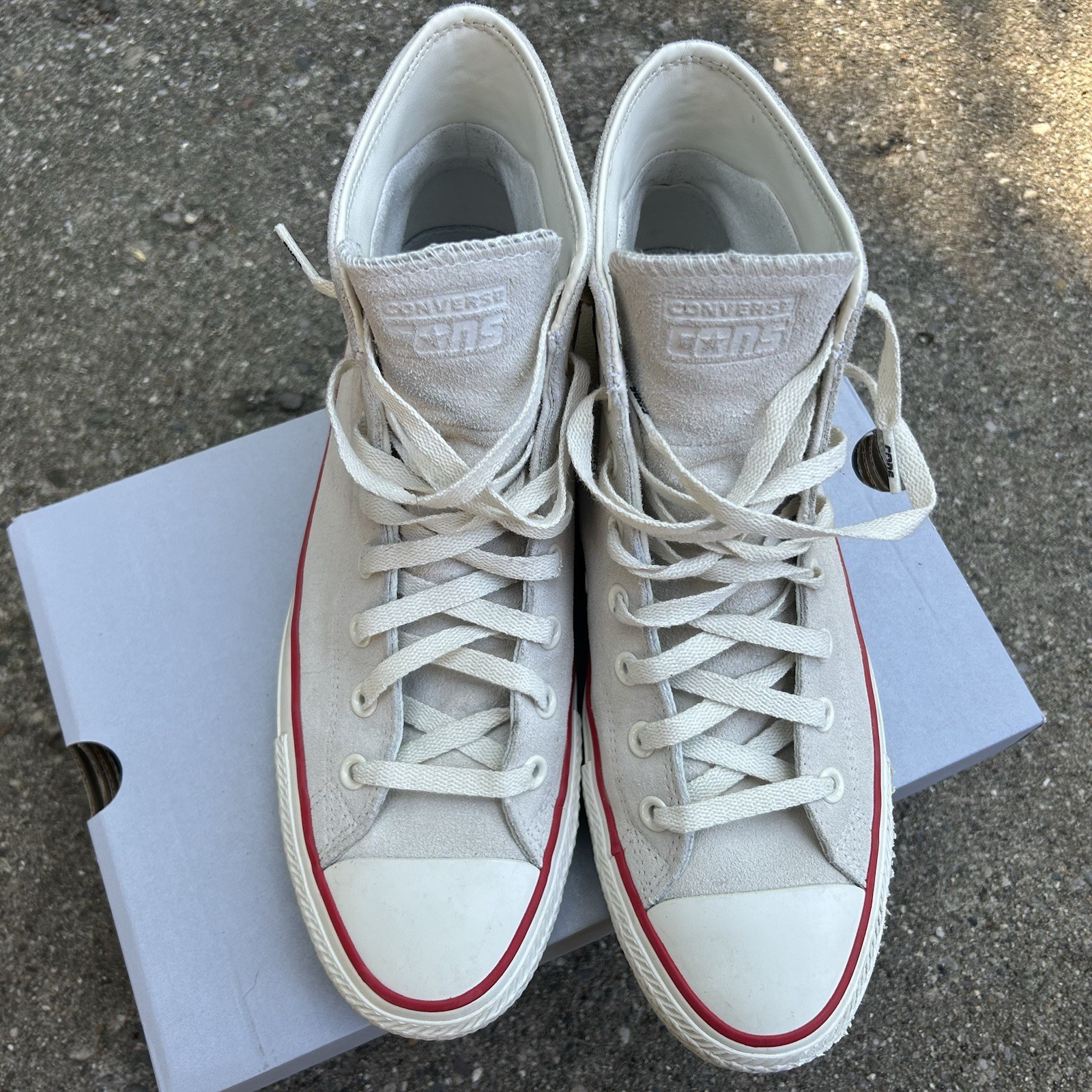 Converse Cons CTAS Pro Hi Egret Suede Mens US Size 10 Chuck Taylor Skate