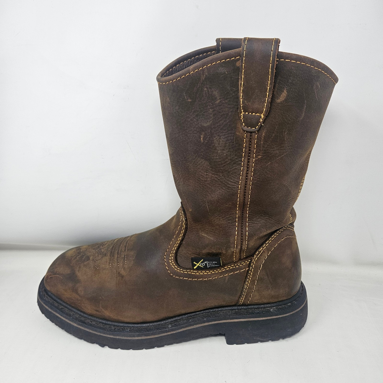 Hytest Ryder Metatarsal Guard Square Steel Toe Wellington Boots Mens Size 8.5 EW