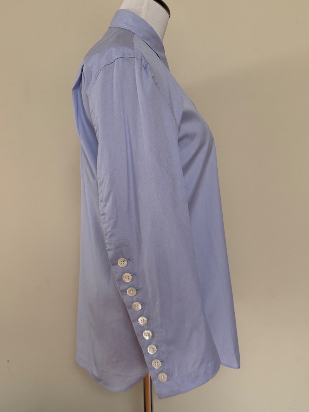 NWT Comme Des Garcons Homme Plus Blue Nine Button Long Sleeve Shirt Sz XS $790
