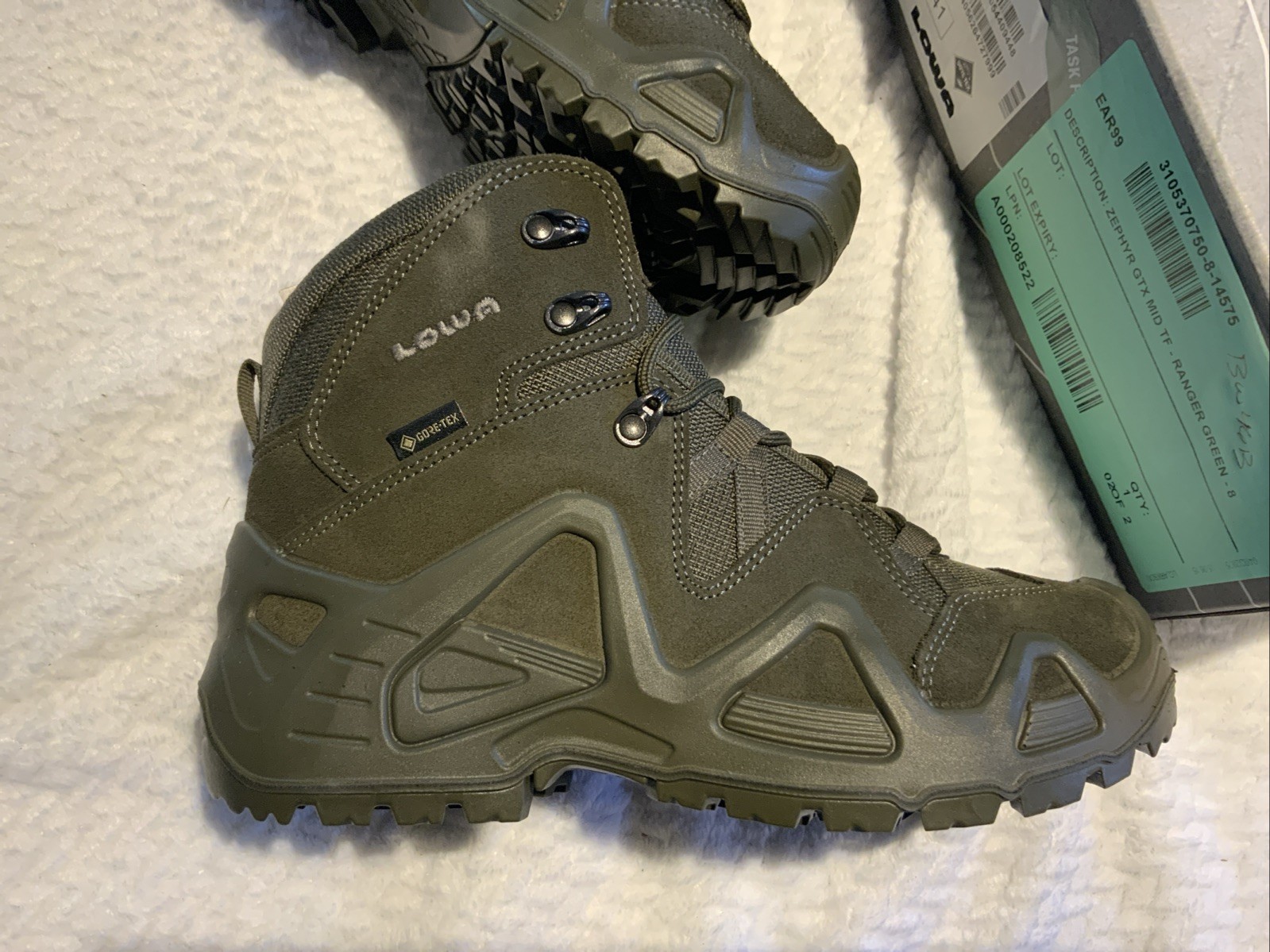 Lowa Zephyr GTX MID TF Boot 310537 Ranger Green Size 8