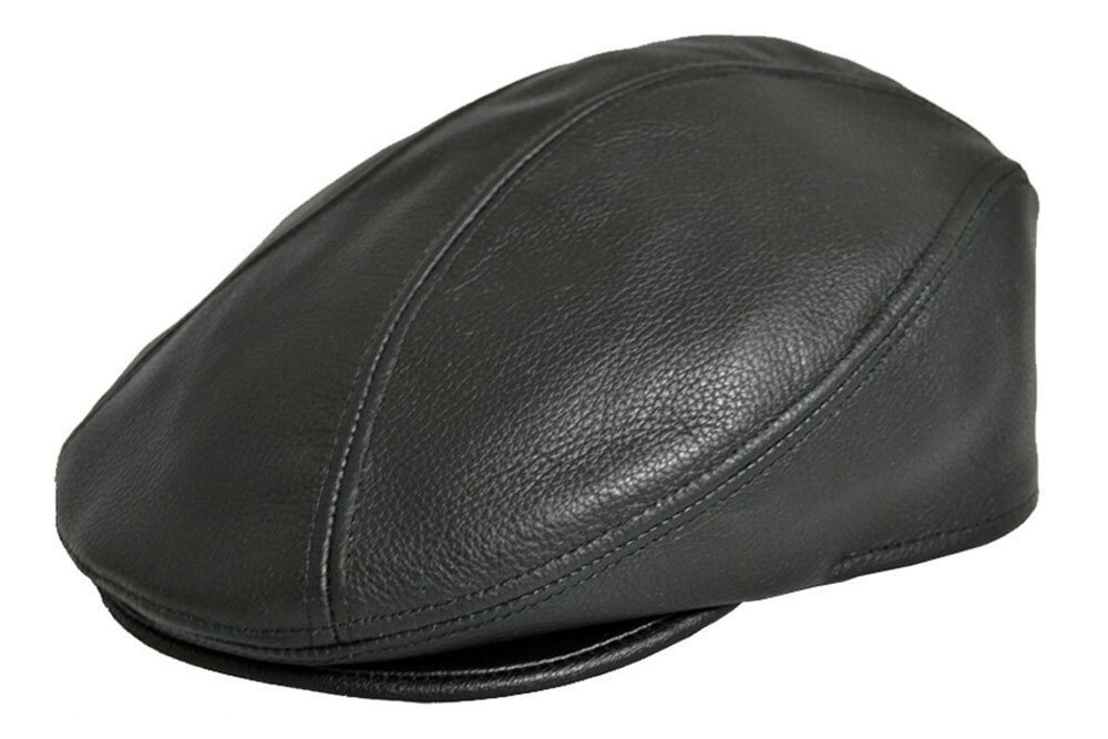 Emstate Genuine Leather Ascot Ivy Flat Cap Made in USA Assorted Colors