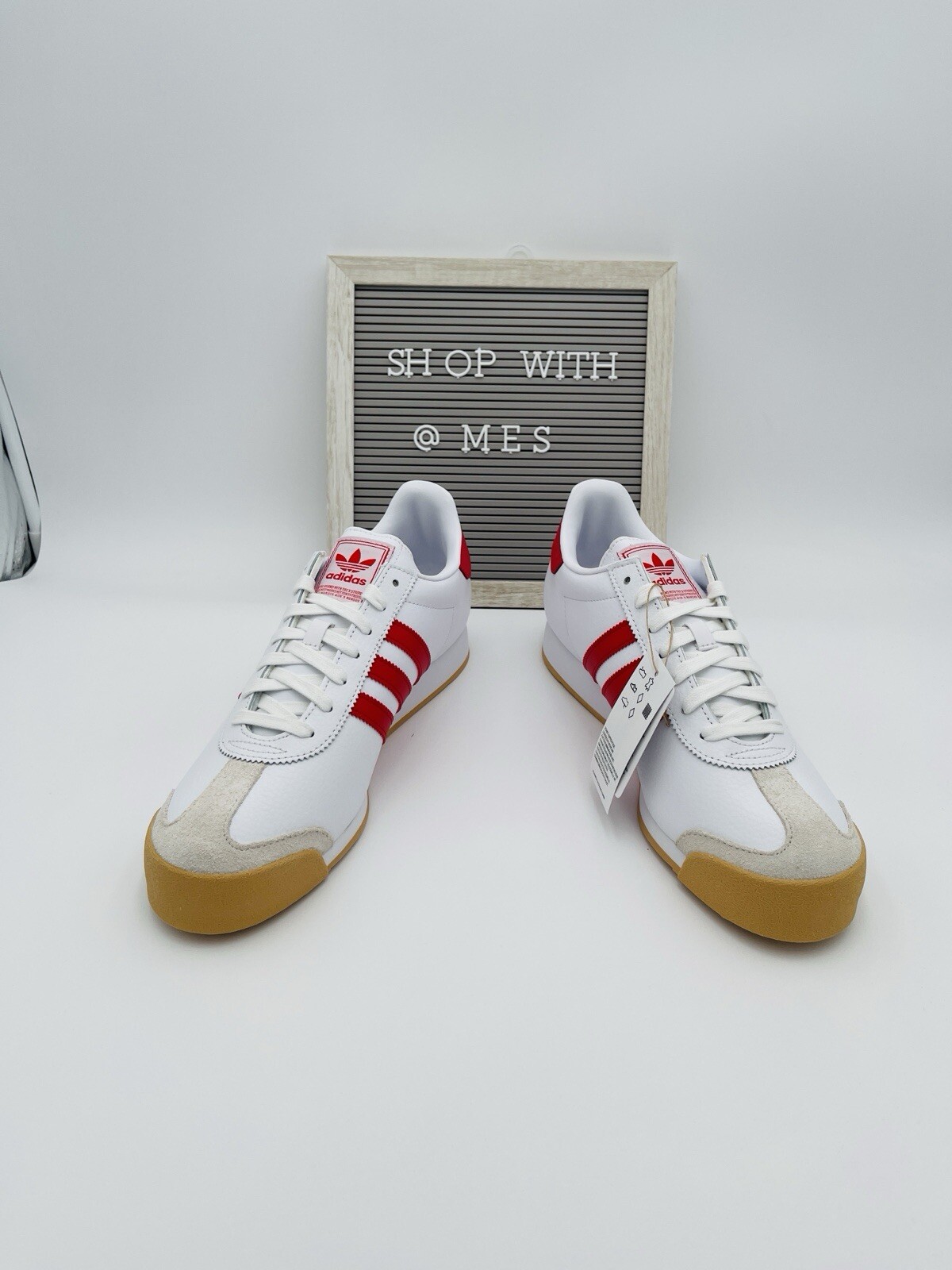 Adidas Samoa Sneakers Original Shoes Cloud White/Better Scarlet JH9079 US 4-12