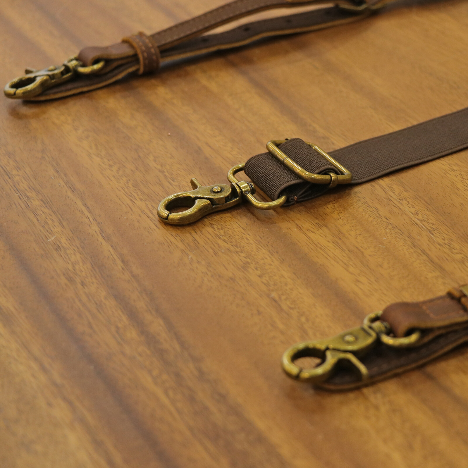 TOURBON Men’s Y-Back Suspender Pants Braces 3 Hook Adjustable Vintage Leather US