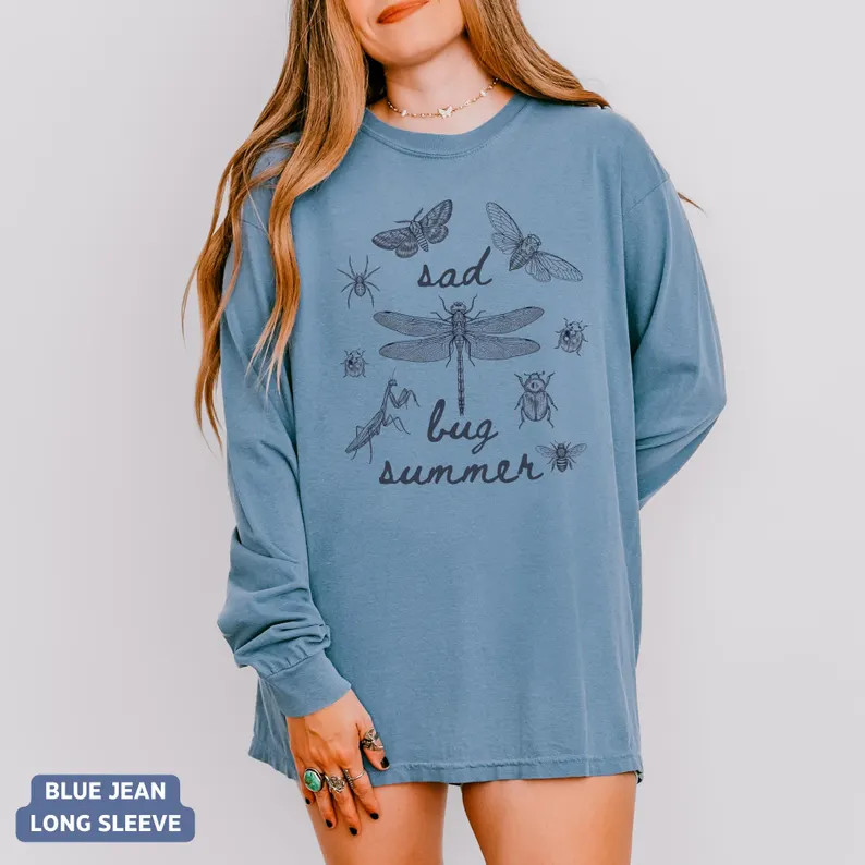 Retro Sad Bug Insect Summer Comfort Tee