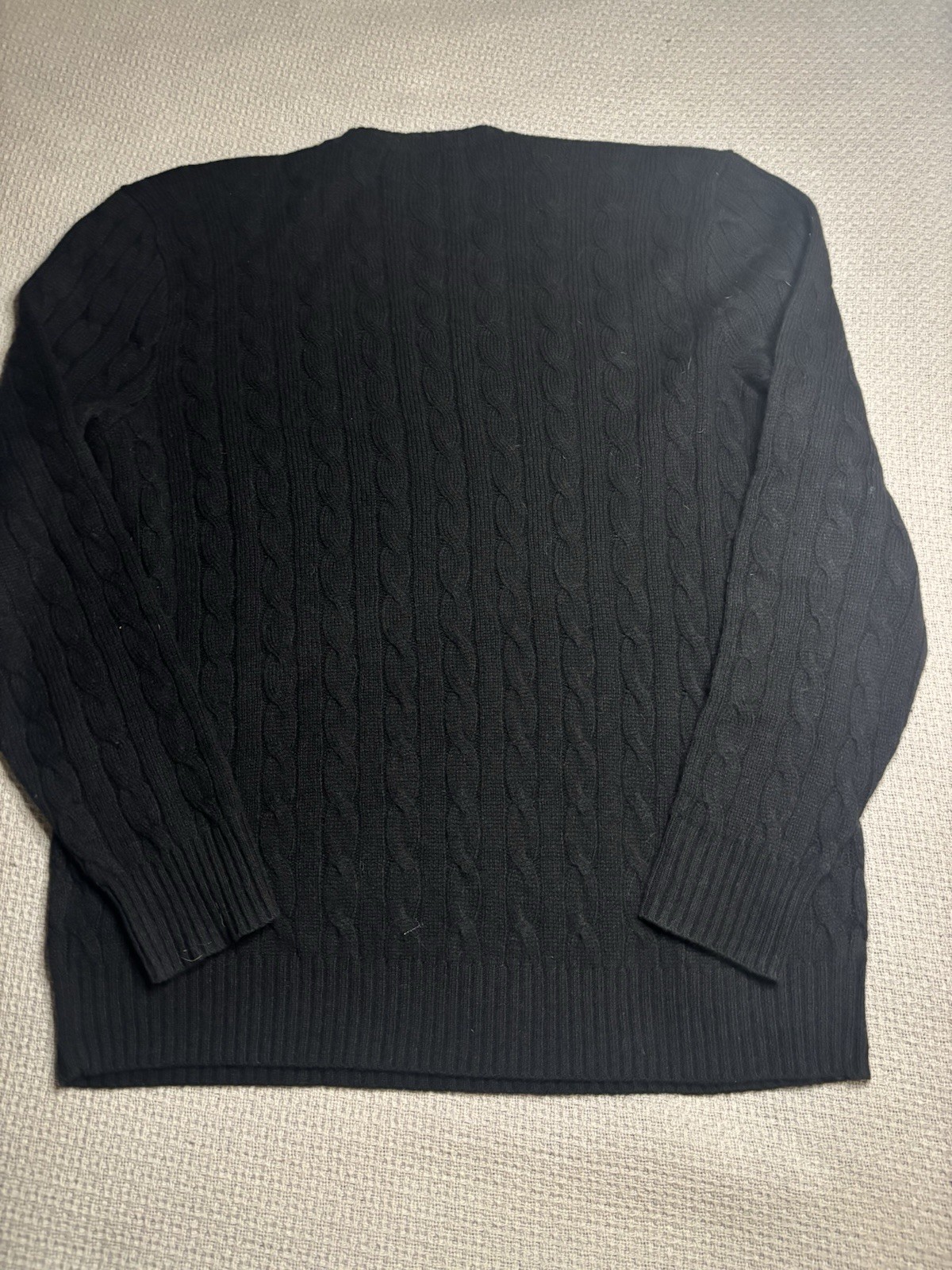 POLO Ralph Lauren Cable Knit (90% Wool, 10% Cashmere) Sweater Classic Black XL