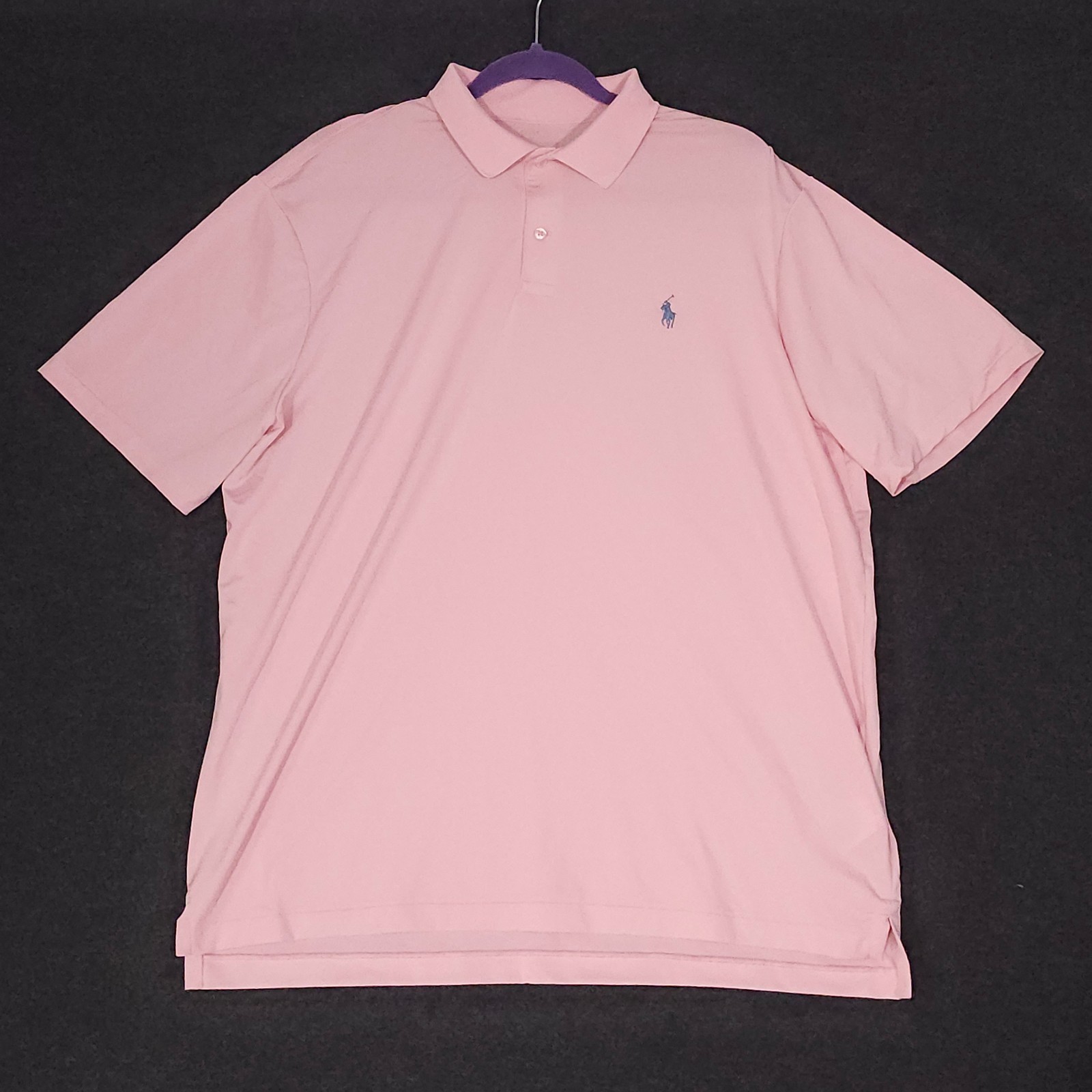 Polo Ralph Lauren Performance Shirt Men Large Pink Golf Stretch Pony Logo Preppy