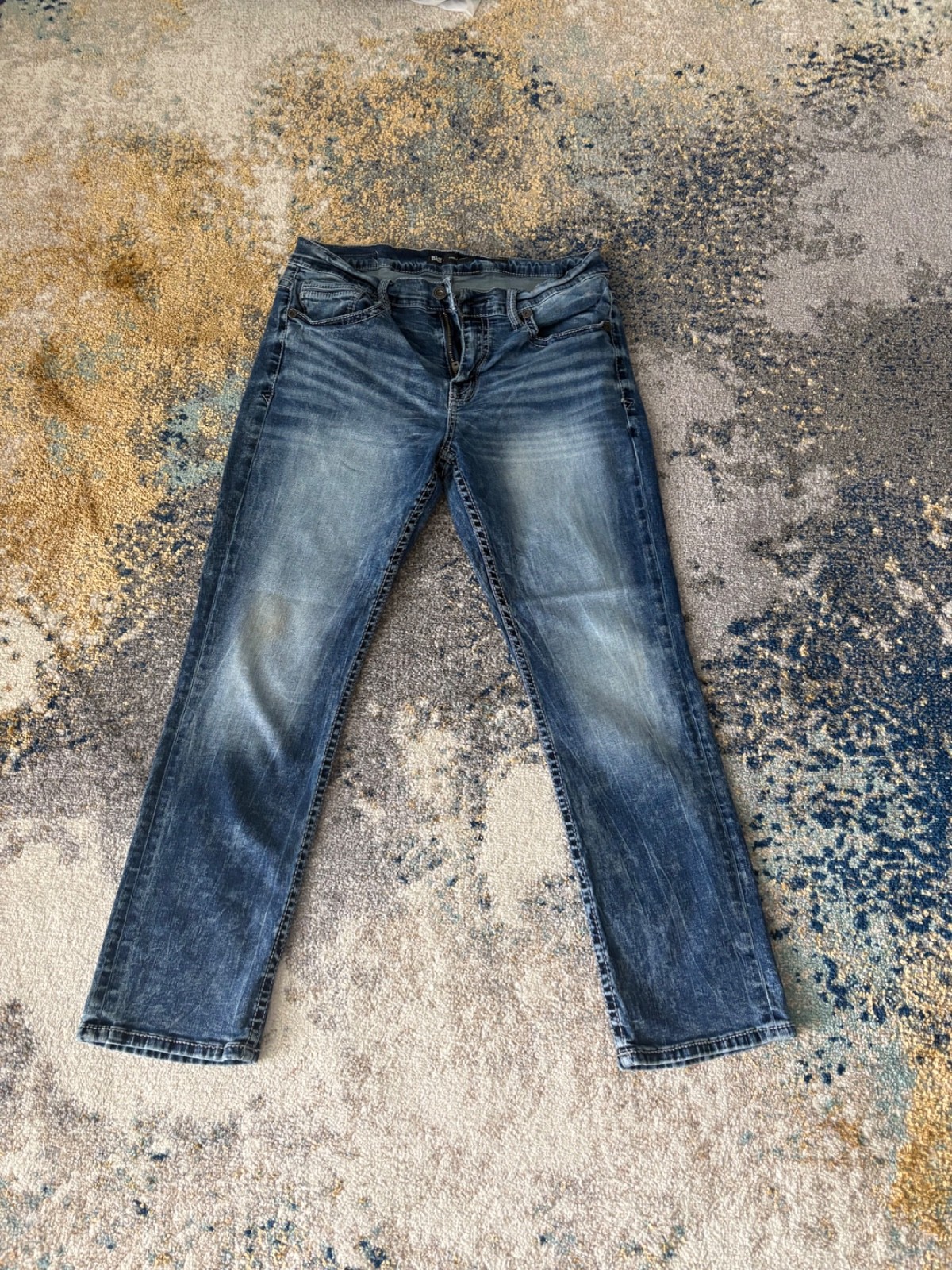 Buckle BKE Jake Straight Jeans Men 34×30 Blue Denim Regular Fit Casual