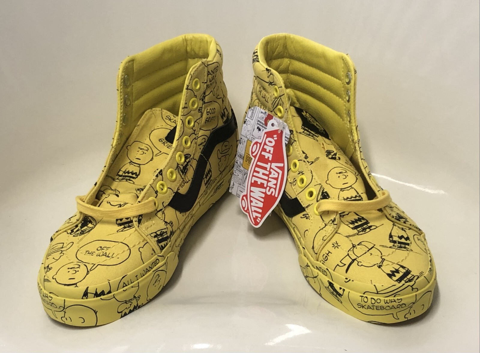 Vans X Peanuts SK8-Hi Charlie Brown Yellow/Black Mn’s 5.5 Wn’s 7 Limited Edition