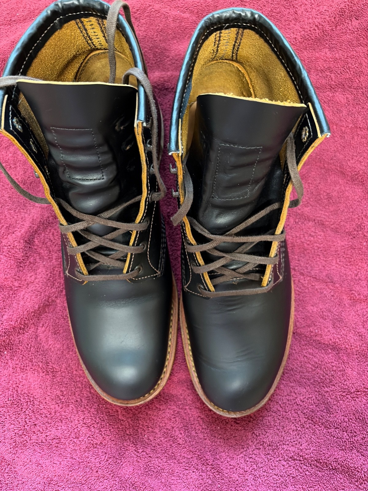 Red Wing 9060 Flatbox Beckman Black Klondike Leather Boots Mens 10.5 D