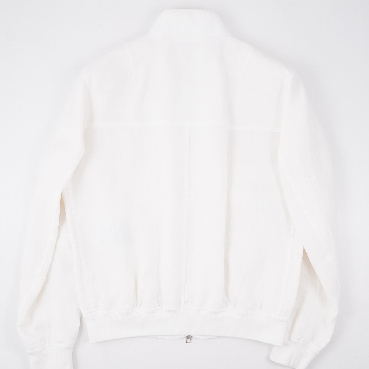 Brett Johnson White Linen Bomber Jacket with Knit Details XXL (Eu 56) NWT