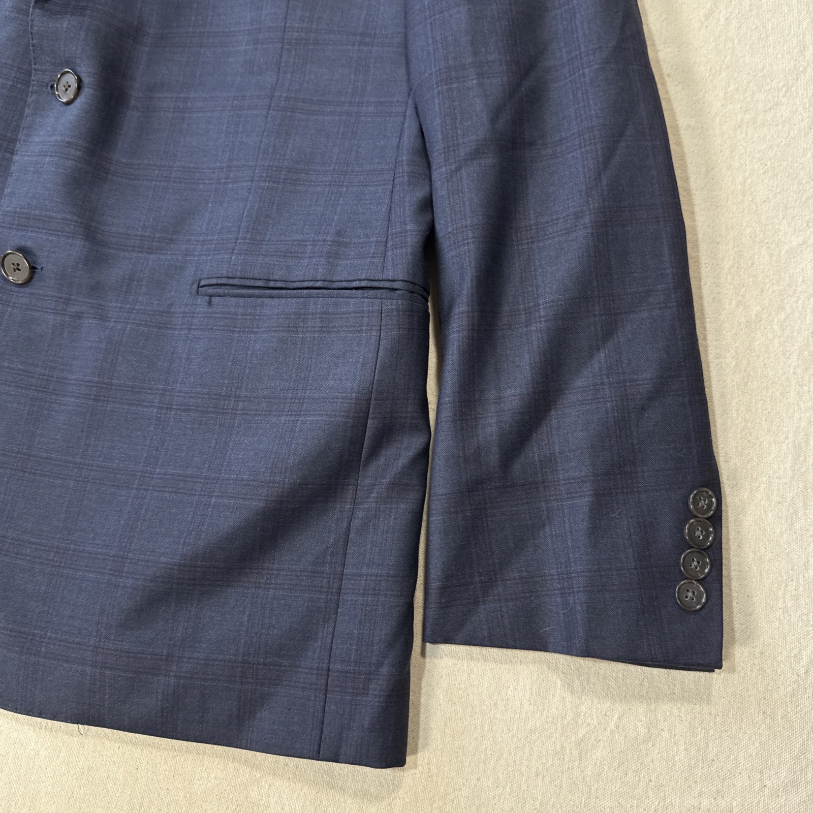 Hickey Freeman X Loro Piana 150’s Wool Men 2pc Blue Suit Size 42R Pant 36×30