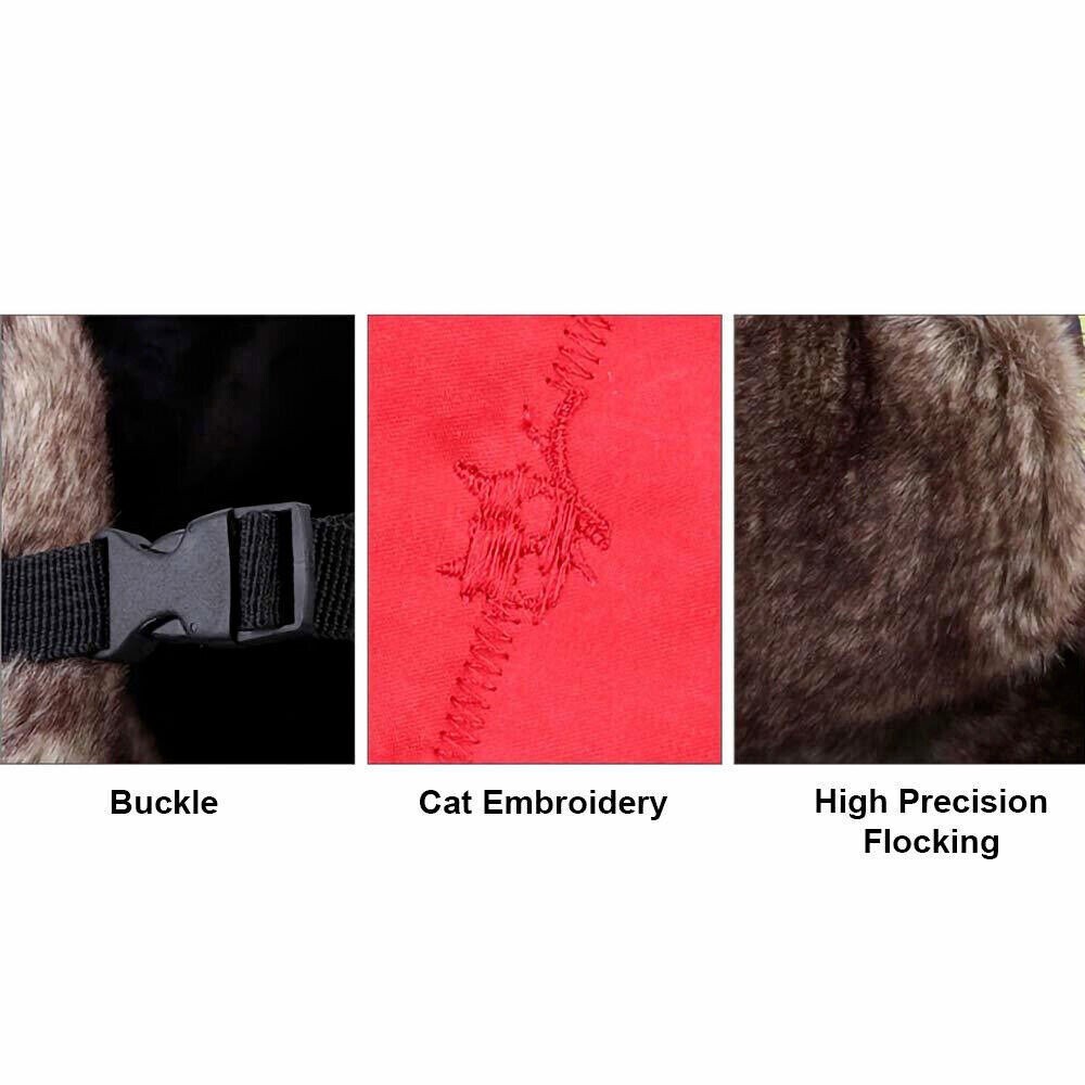 Winter Thermal Fur Lined Aviator Hat with Ear Flap Full Face Cover for Men Women