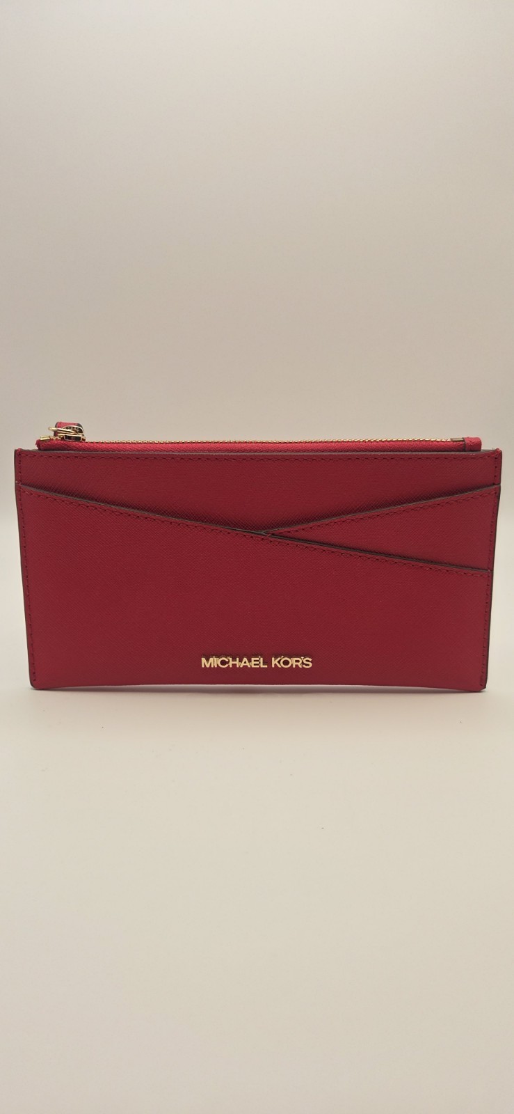 Michael Kors Women’s Jet Set Medium Logo Crossover Wristlet Carmine Pink