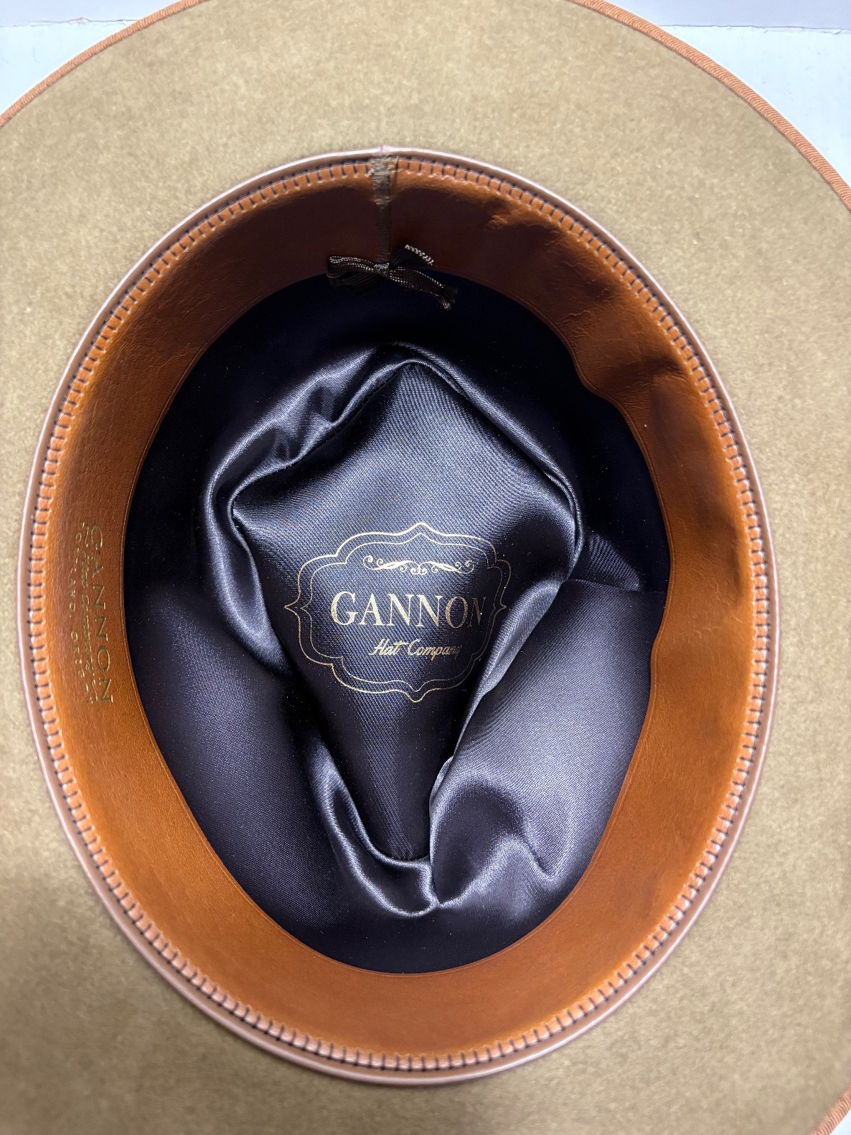 Gannon Hat Co Fedora, Whiskey, 7 1/4, Stetson, Pure Beaver Whippet Vintage Style