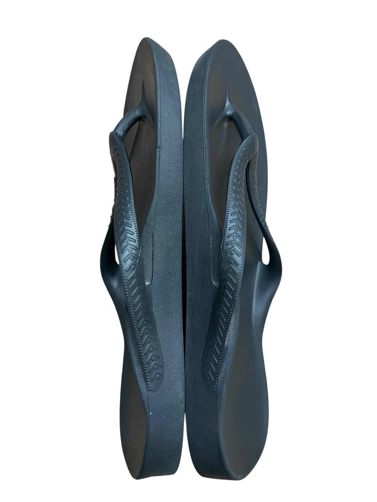 ARCHIES Arch Support Flip Flops Men 10 Women 11 Orthotic Sandals Black Slip on