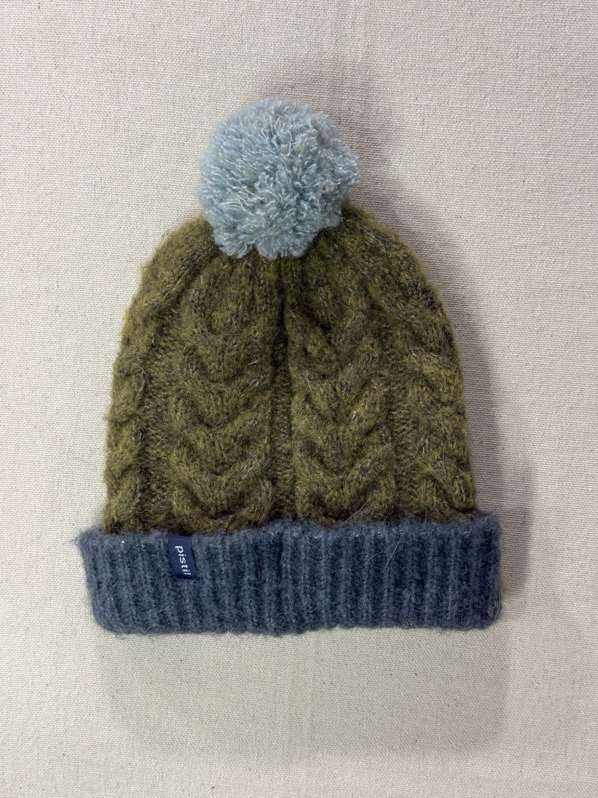Pistil Women’s Knit Minzy Pom Beanie Green One Size Fall/ Winter B1