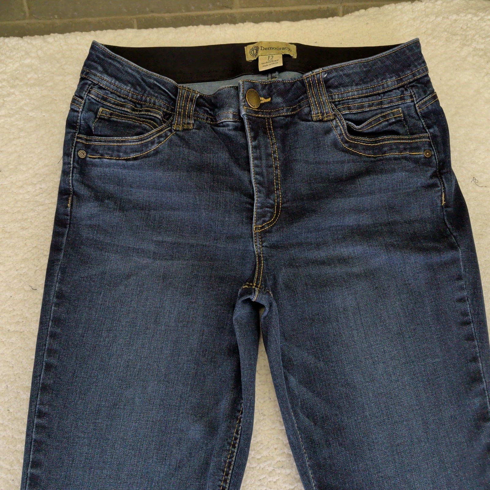 Democracy Womens Size 12 Ab Technology Skinny Jeans Dark Wash Blue B1641KEEAXX