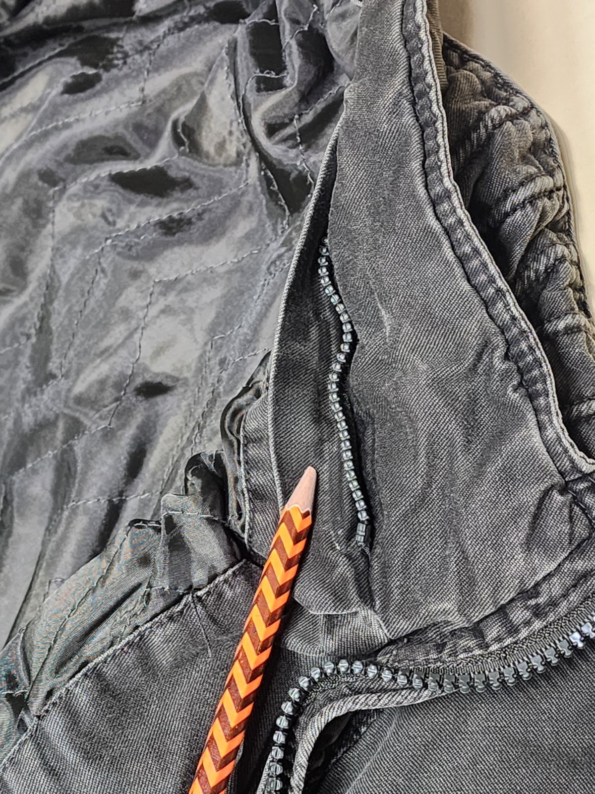 Ring Of Fire Jacket Men Small Gray Long Sleeve Lined Full Zip Hood Not included