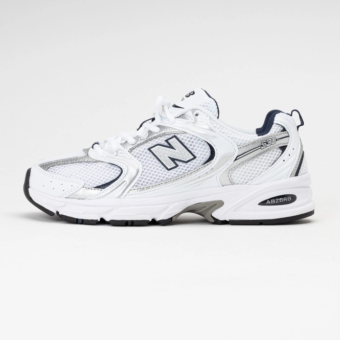 New Balance 530 White Silver Navy Men’s White Sports Sneaker MR530SG