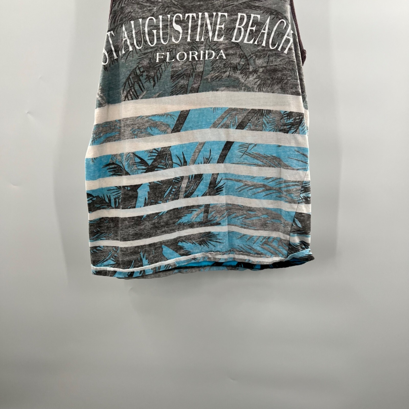 U.S. Apparel Men’s St. Augustine Beach Tank Top Gray/Multi Size Small