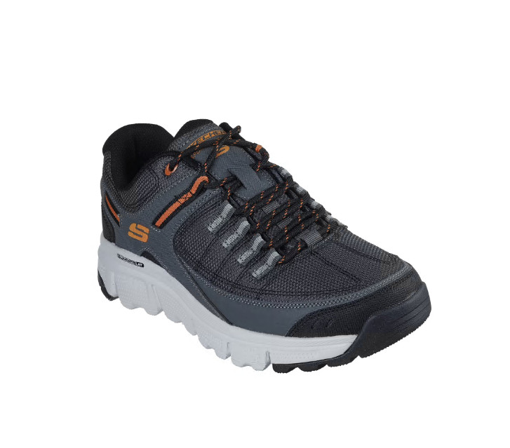 Skechers Men Memory Foam Summits AT Upper Draft Outdoor Lace-Up Sneaker Charcoal