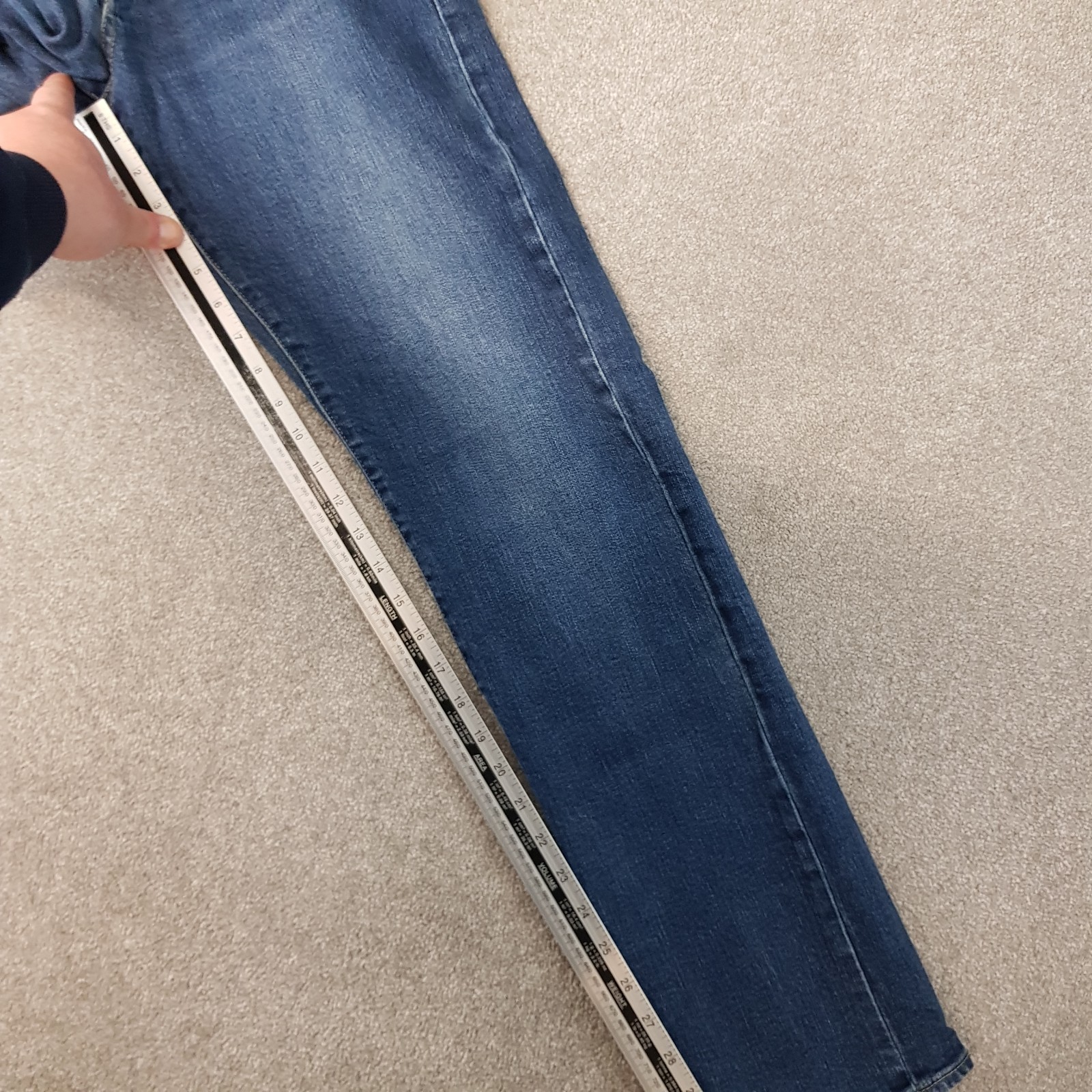 Armani Exchange Mens Jeans 32×31 Blue J13 Slim Stone Wash Denim Zip Fly W32 L31