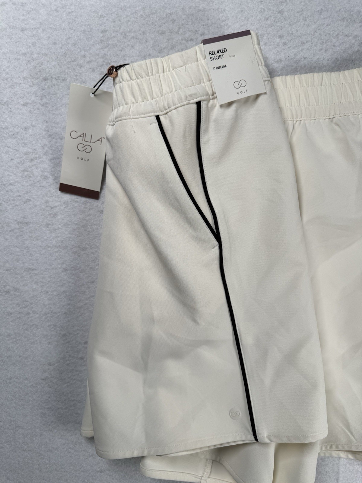 CALIA Golf Skort XXL Ivory/Black Pull-On Relaxed Fit Built-In Shorts