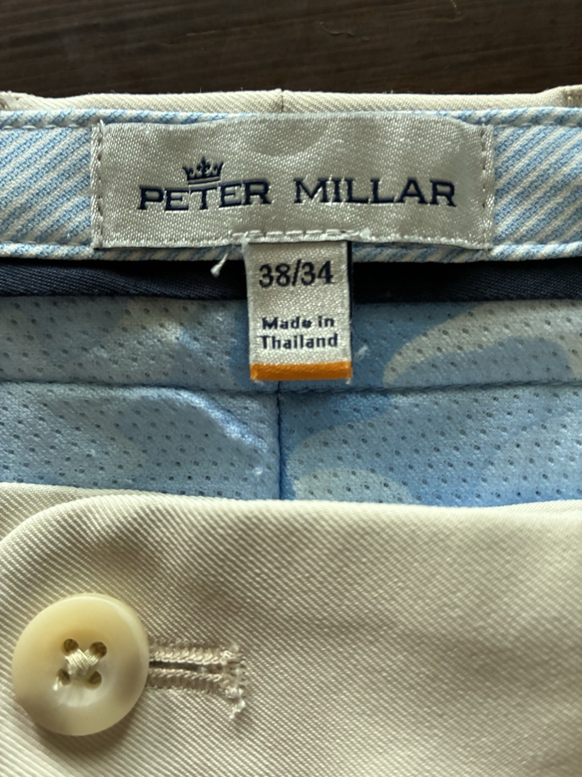 Peter Millar Pants Mens 38×34 Khaki EB66 Performance 5 Pocket Golf Chino Stretch