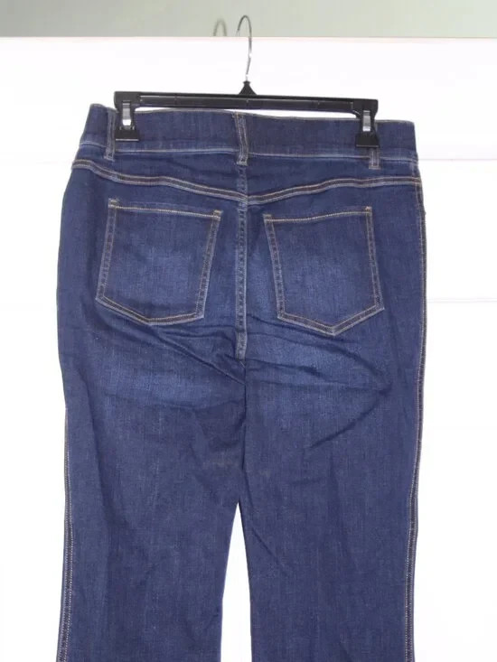 SPANX Flare Jeans Pull On Stretch Midnight Shade Womens M • NWT