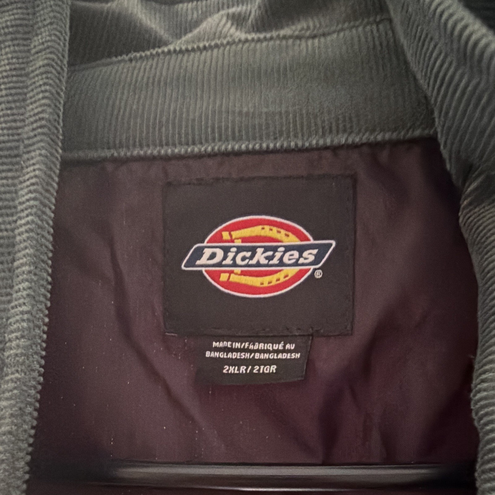 Dickies Men’s Work Jacket Quilted Lined Full Zip Black Stand-Up Collar 2XL
